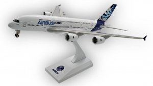 Модель самолета Airbus A380 Заводской длина 29 см (с подсветкой и звуком)