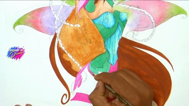 ✿ how to draw winx club flora bloomix ✿ speedpainting