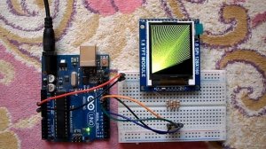 Arduino UNO with ST7735 160x128 TFT display example