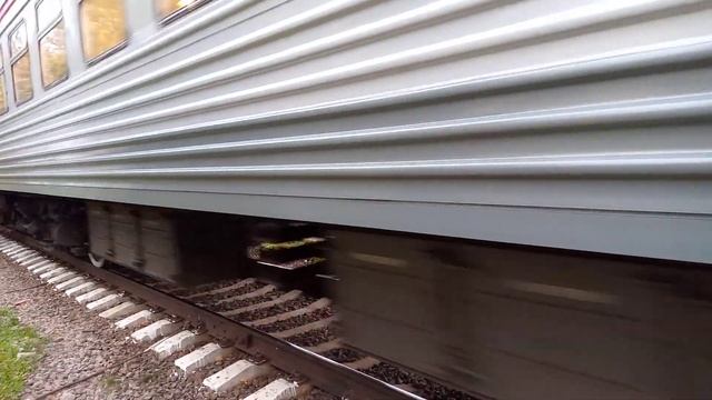 Электропоезд эт2м-059 До станции Павловск и Тепловоз тэп70 с Пассажирским поездом Царское Село смотреть онлайн