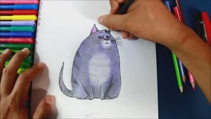 Как нарисовать кошку Хлою из Тайной жизни домашних животных