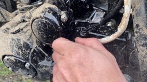 Китайский мотоцикл после грязи