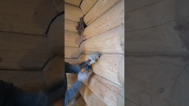 конопатка сруба.mp4