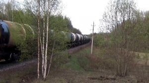 2ТЭ116-545 с наливным поездом.