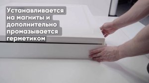 Душевой поддон Volna в сборке с каркасом и экраном в белом цвете