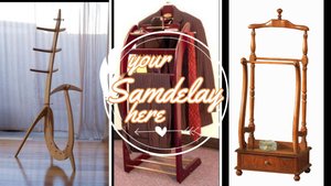 Напольная вешалка с плечиками для одежды которую ты сделаешь своими руками, если захочешь