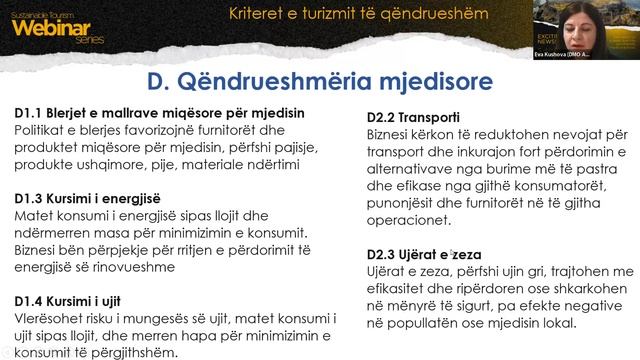 WEBINAR 1: Turizmi i Qëndrueshëm-Bazat, Standardet, Zbatimi смотреть онлайн
