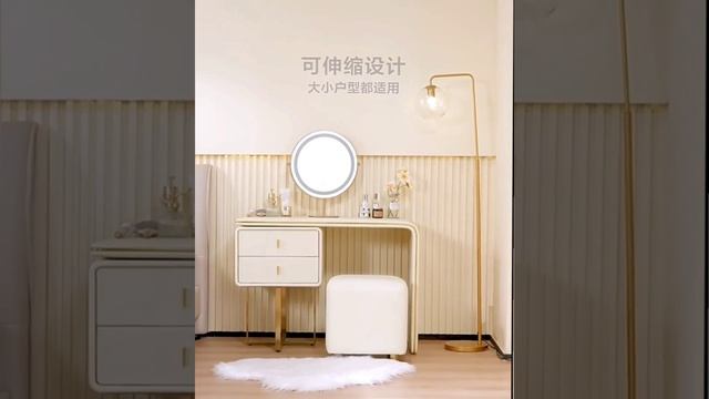 Обзор комплекта туалетный столик, зеркало, пуф Xiaomi Linsy Light Luxury 1.5 m  (TD008-C + OC 001)