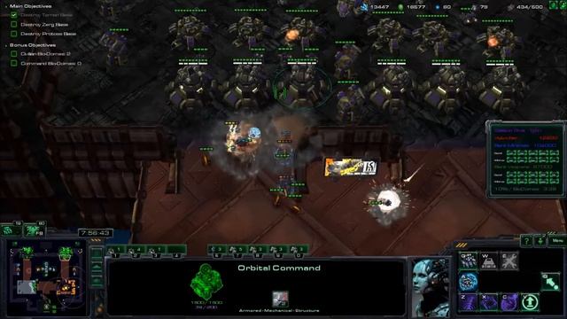 Starcraft 2 HOTS Mongoose Station Survival Tutorial win смотреть онлайн