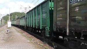 ВЛ10у-034 с грузовым поездом следует по перегону Уфа-Черниковка