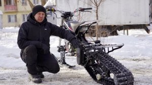 Snowbike kit for electric bike with gearbox First world