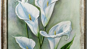 Картины Маслом Цветы Каллы Интерьерные Картины Цветы Живопись Цветы Маслом