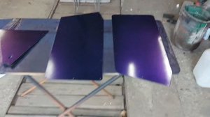 Покраска электро фэтбайка в Super BlueViolet хамелеон от магазина Air-master