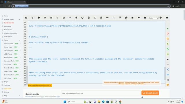 How to install python 3 on a mac