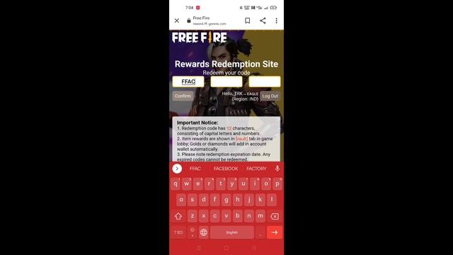 Free fire new REDDEM code dek watch now GARENA Free fire || Ravad Gamer