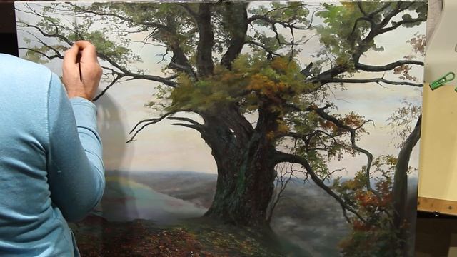 Картина маслом "Старый дуб"