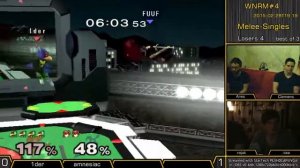 WNRM#4 | 1der (Fox,Falco) vs. amnesiac (Marth) | Melee-Singles Losers 4