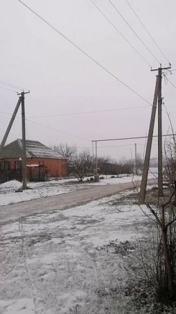 На Кубани снег.
