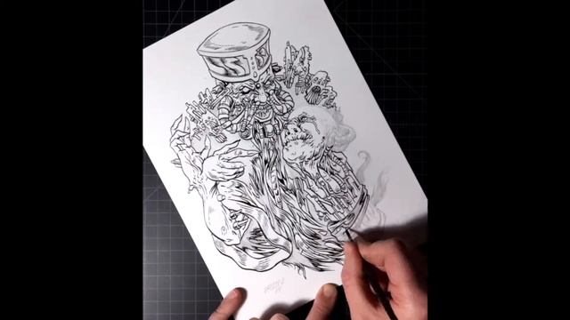 Soul Collector - Timelapse Ink Drawing