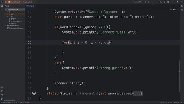 Lets code a HANGMAN GAME with Java _61