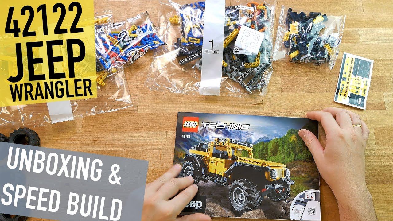 Распаковка и ускоренная сборка LEGO Technic 42122 JEEP Wrangler. смотреть онлайн