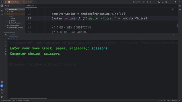 Lets code a Java ROCK PAPER SCISSORS game _37