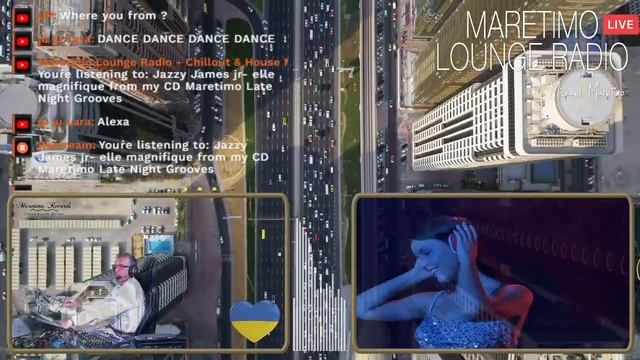 Weekly Livestream "Maretimo Lounge Radio Show" stunning HD videoclips+music by Michael Maretimo CW1