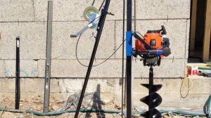Дистанционное управление оборотами шнека  бензобура установленном на стойку