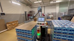 Паллетизация одновременно 6 коробов коллаборативным роботом