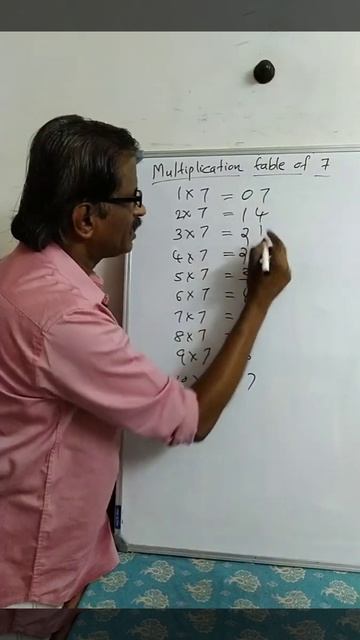 MULTIPLICATION TABLE OF 7 EASY #Shorts