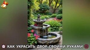 Как украсить двор дома фото идеи (68) 🏡 для дачи и сада своими руками 🌷🪻🌺💮
