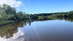 Мой первый опыт, на сапборде. ( supboard ) Сплав по реке великой.