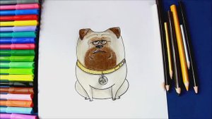 Как нарисовать собаку МЭЛ из «Тайной жизни домашних животных» цветными карандашами