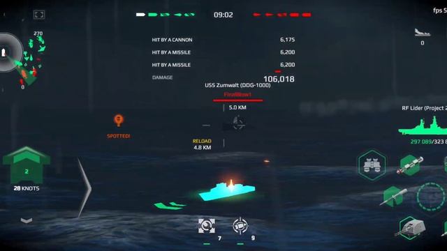 Modern Warships 0.47.3 alpha test:RSM-56 Bulava Nuclear missle смотреть онлайн