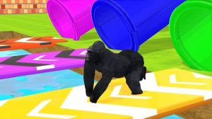 cow mammoth Elefant Lion gorilla bear Fountain crossing cage game