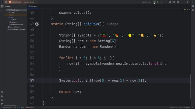 Lets code a Java SLOT MACHINE _38