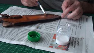 Ножны. Покраска Антик гель и Jazz. Финиш аппретура глянец Jazz.