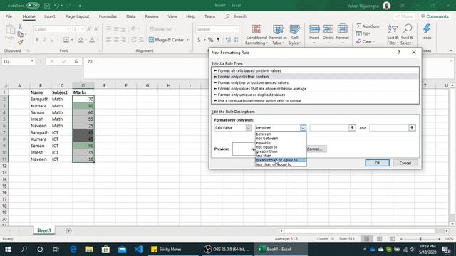 Advanced Excel Sinhala  - Conditional Formatting | Tech House SL