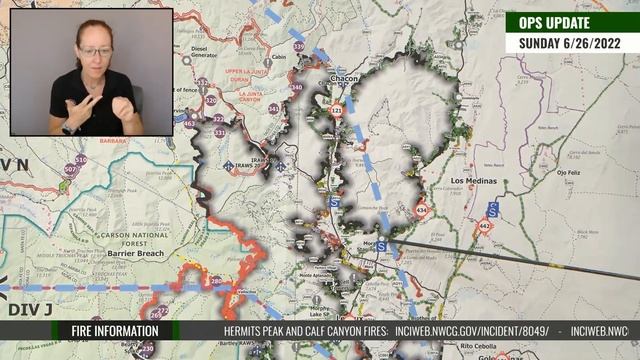 Hermits Peak and Calf Canyon Fires NORTH ZONE Operational Update for Sunday, June 26th, 2022 смотреть онлайн