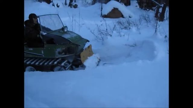 Минивездеход Гусь Испытания по снегу