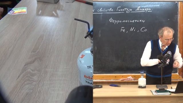 03 - Урок 172 (осн). Постоянные магниты. Гипотеза Ампера