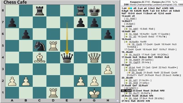 #10 Kasparov vs Karpov: World Chess Championship 1986 | Queen's Gambit Declined | game 10