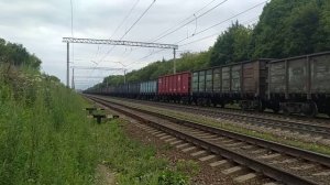 Электровозы ВЛ10У-303 и ВЛ10У-446 с грузовым поездом