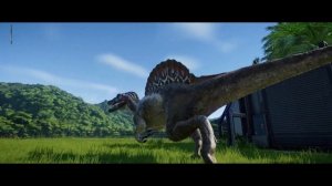 🦖INDOMINUS REX vs SPINOSAURUS vs INDORAPTOR vs METRIACANTHOSAURUS Dinosaur Fight in ISLA NUBLAR