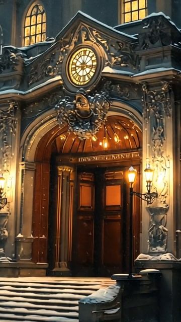 Зимний вечер у викторианского театра | Атмосфера уюта и спокойная фортепианная музыка
