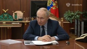 Владимир Путин. Встреча с врио губернатора Курской области Александром Хинштейном 5 февраля 2025 г.