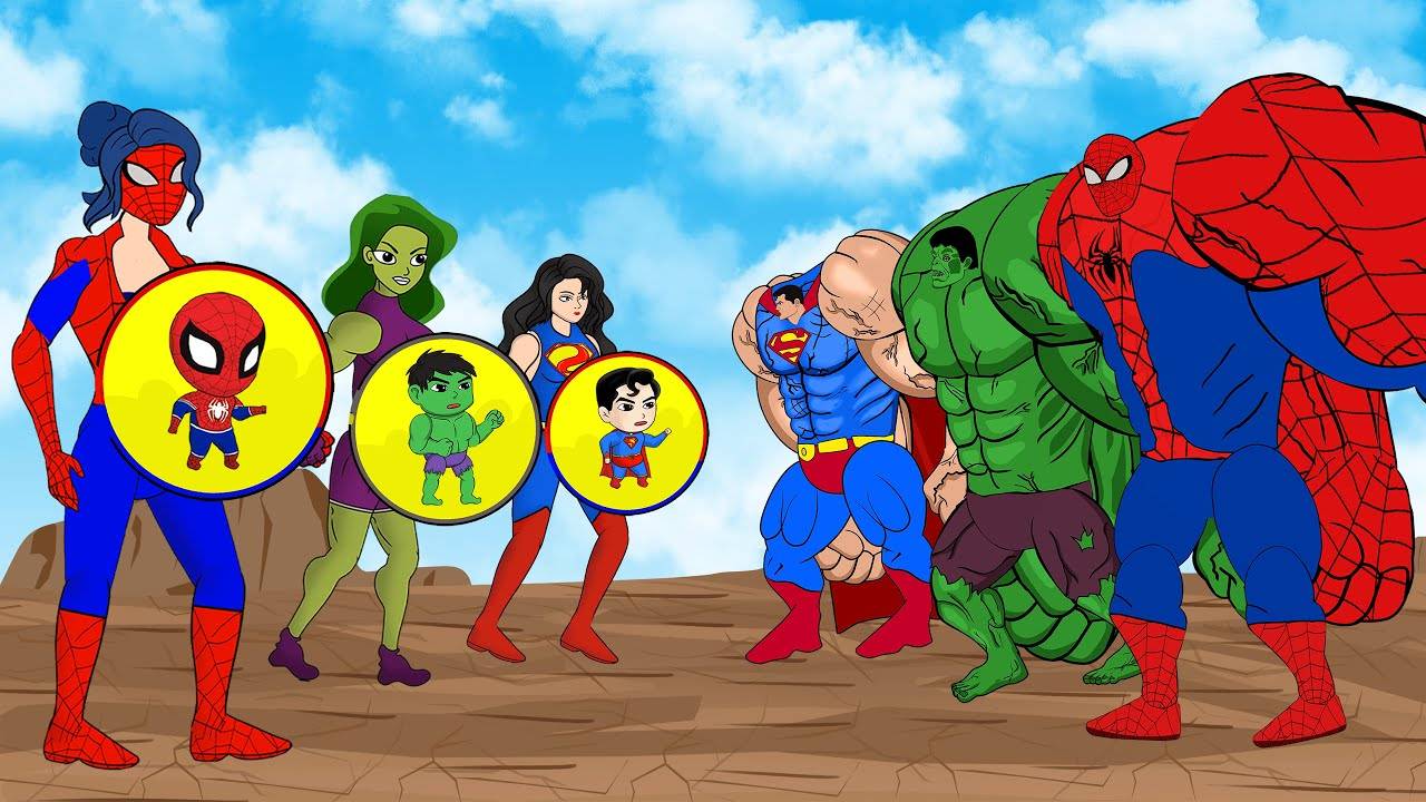 Человек паук и герои Marvel, мультики для детей, мультфильмы для деток, смотреть мультики онлайн
