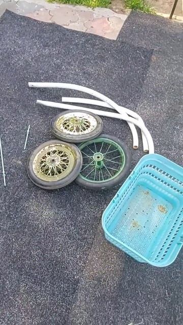 Самоделка из старых велосипедных колёс декоративный велосипед #diy #tool #самоделка
