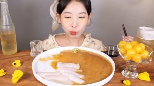 최강 조합💛 광어지느러미 해삼내장 먹방 Raw flatfish fin & Sea cucumber intestines [eating show] mukbang korean food