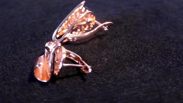 Серьги ажурные без камней позолота 23732 смотреть онлайн